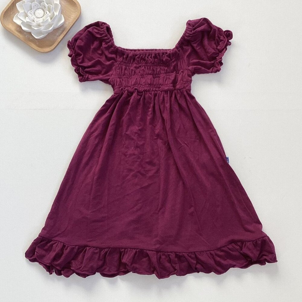 Kickee Pants Smocked Plum Dress